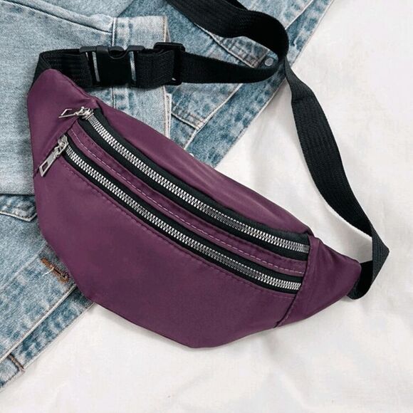 Elizabeth Besich Handbags - 2/$21 *Brand New* Ladies Double Zip Purple Fanny Pack